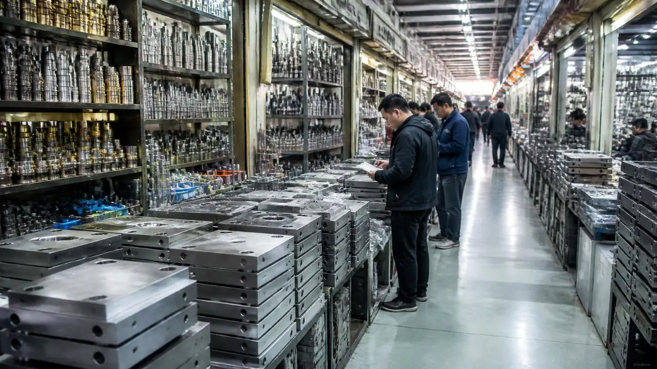 余姚模具城实探：模架标准件外协加工都能买到，逛市场砍价就这么砍