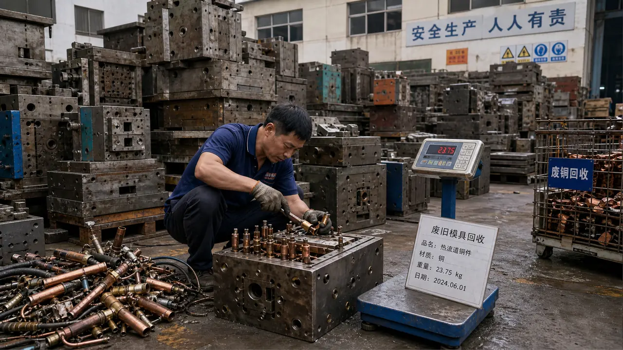 塑料模具回收怎么算钱？报废注塑模按吨卖和整模转卖的差价门道