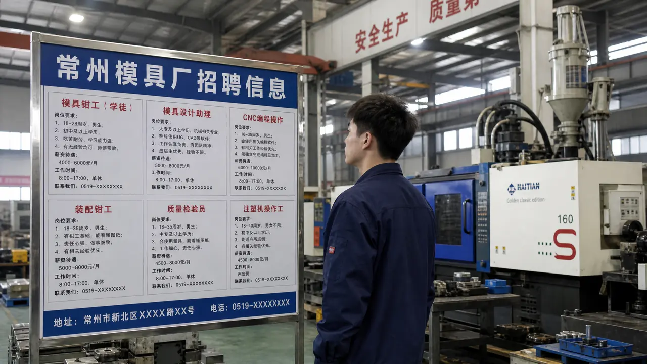 常州模具招聘去哪找？轨交新能源地板模三大板块的薪资与找活门道