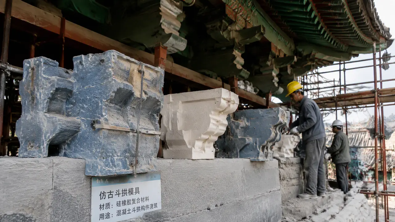 斗拱模具选水泥还是树脂？古建修复翻制斗拱的实操门道