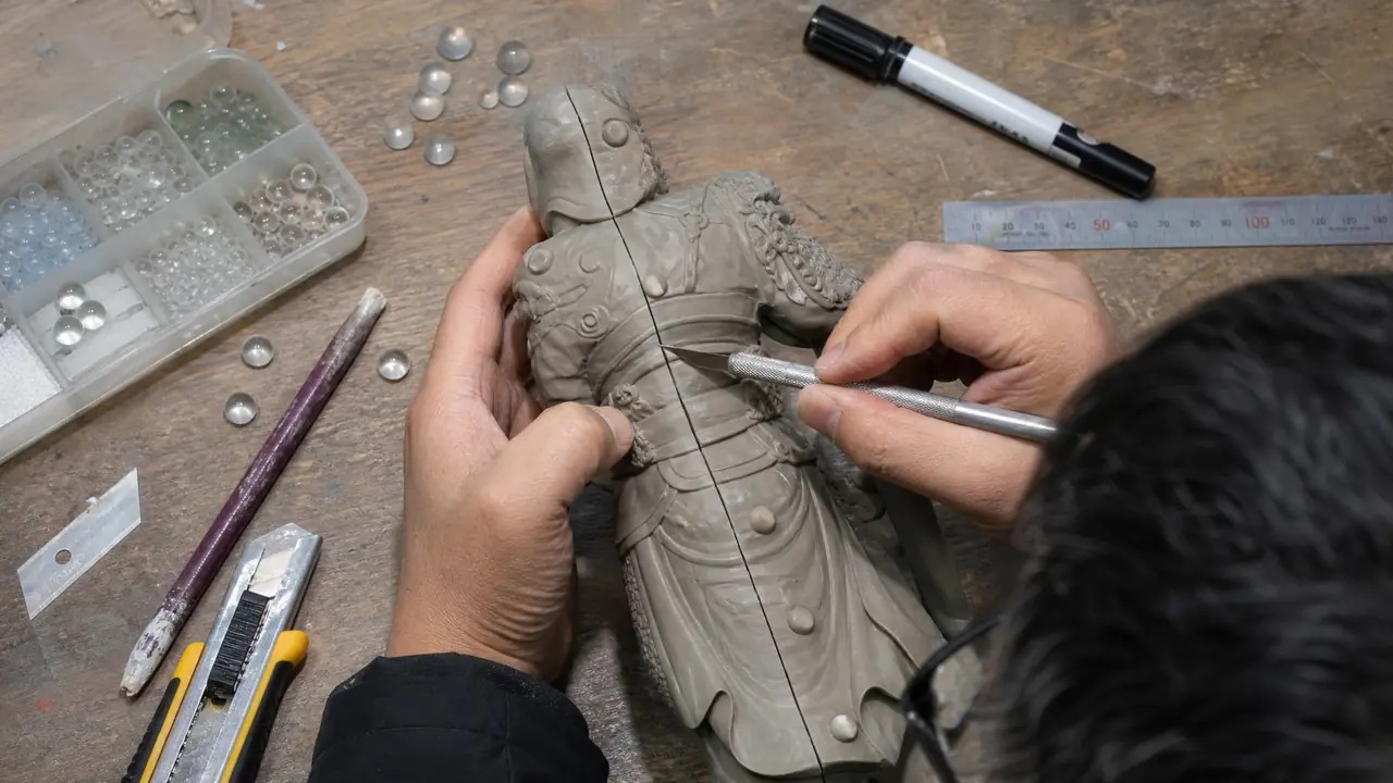 硅胶模具制作方法：分片开模的刀路和对插榫怎么做